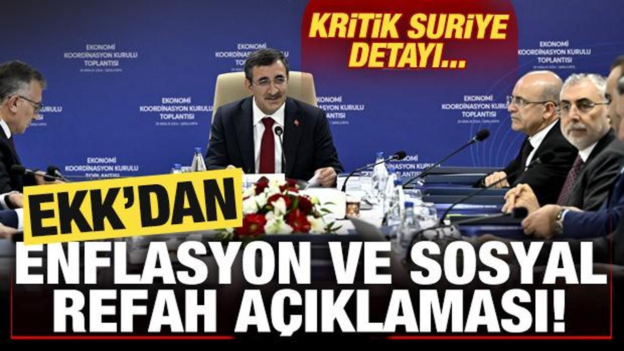 Ekonomi Koordinasyon Kurulu'ndan son dakika enflasyon a&ccedil;ıklaması! Kritik Suriye detayı...