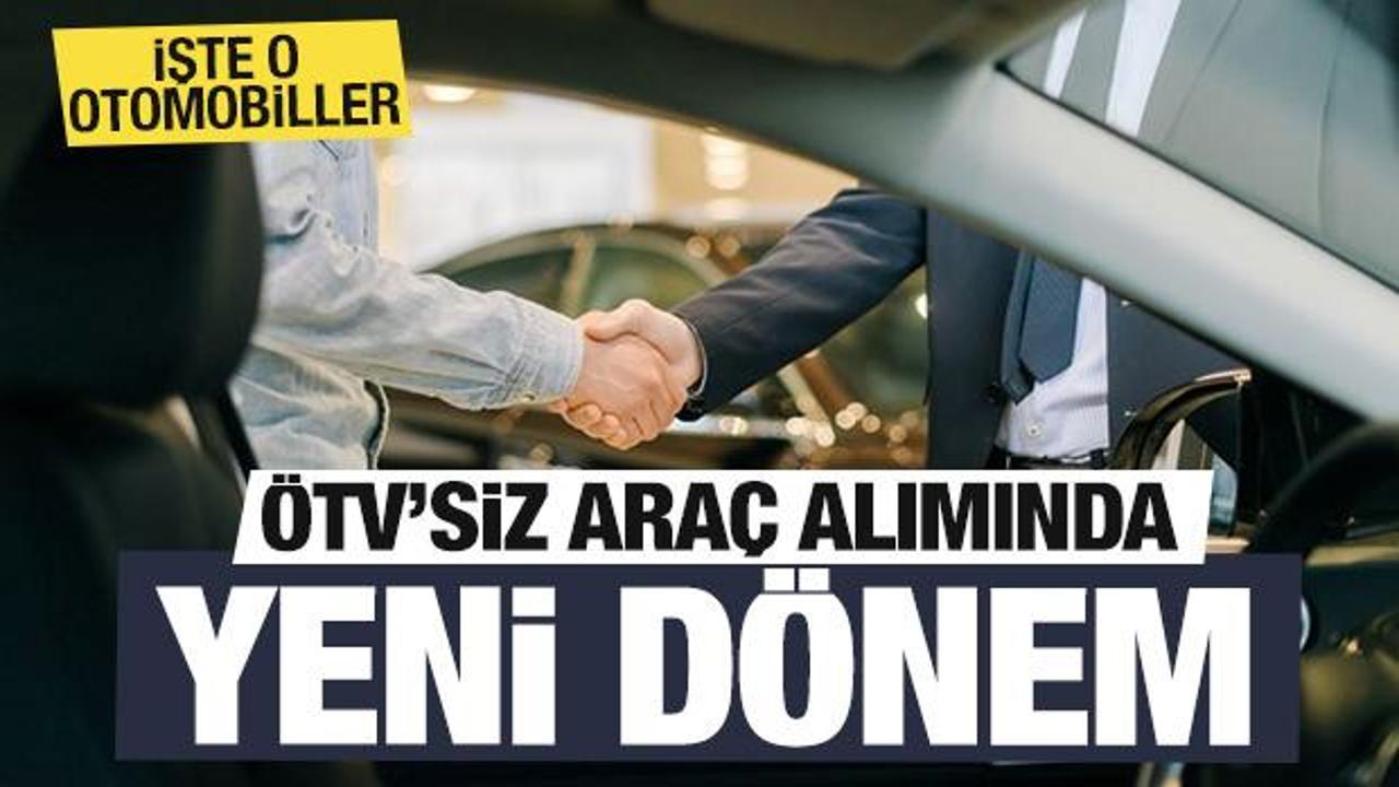İşte 2025'te ÖTV'siz alınabilecek araçlar