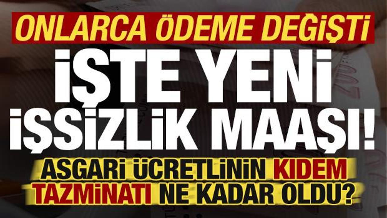 Son dakika... Yeni işsizlik maaşı ve asgari ücretlinin kıdem tazminatı ne kadar oldu?