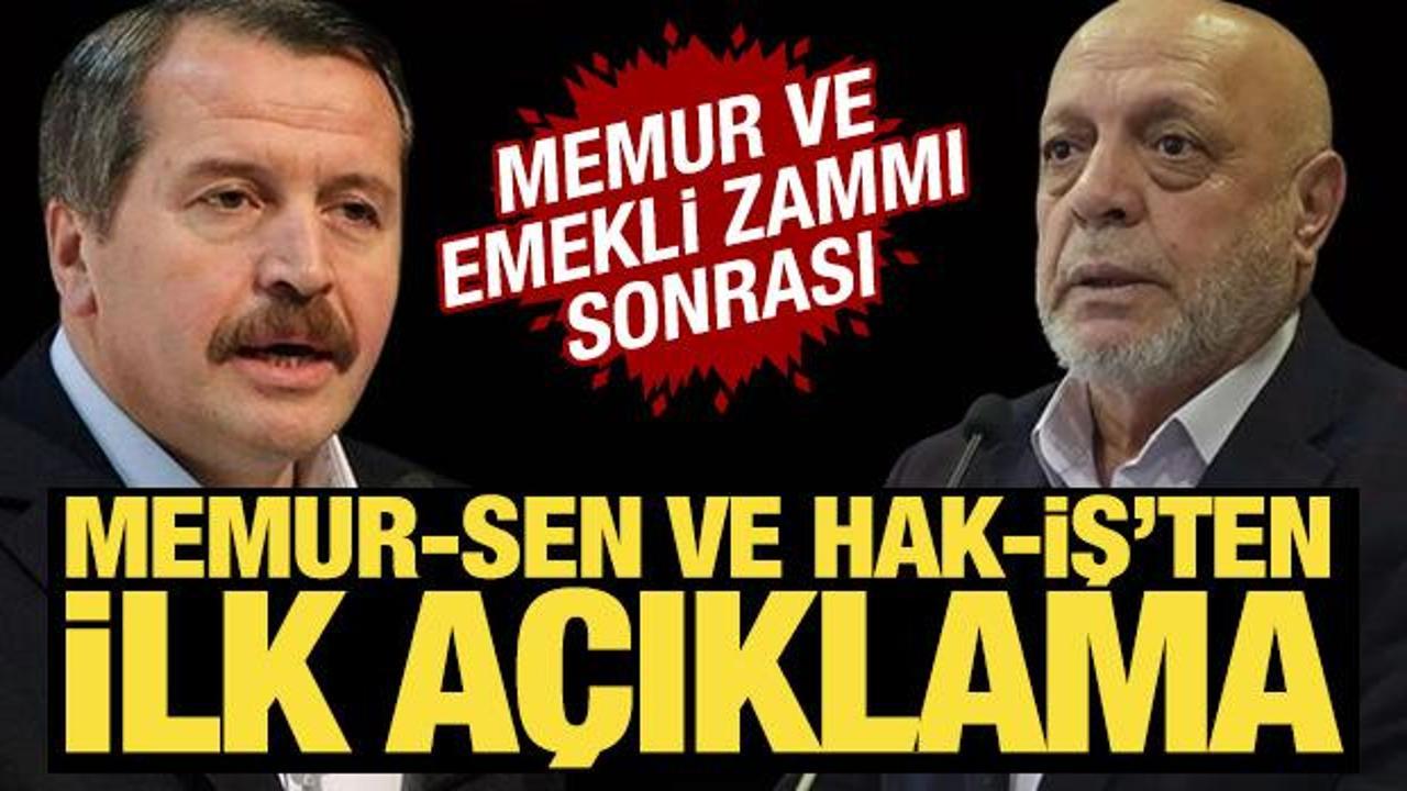 Enflasyon rakamları sonrası Memur-Sen ve Hak-İş'ten ilk açıklama