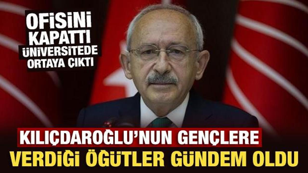Kılı&ccedil;daroğlu'nun bir &uuml;niversitede gen&ccedil;lere verdiği &ouml;ğ&uuml;tler g&uuml;ndem oldu