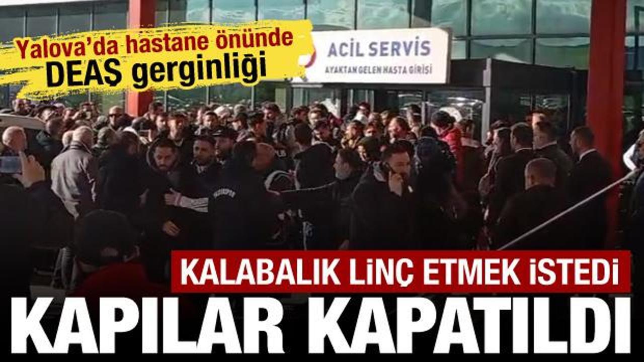 Şehit acısı sokağa taştı, Yalovalılar hastaneye akın etti: Lin&ccedil; etmek istediler!