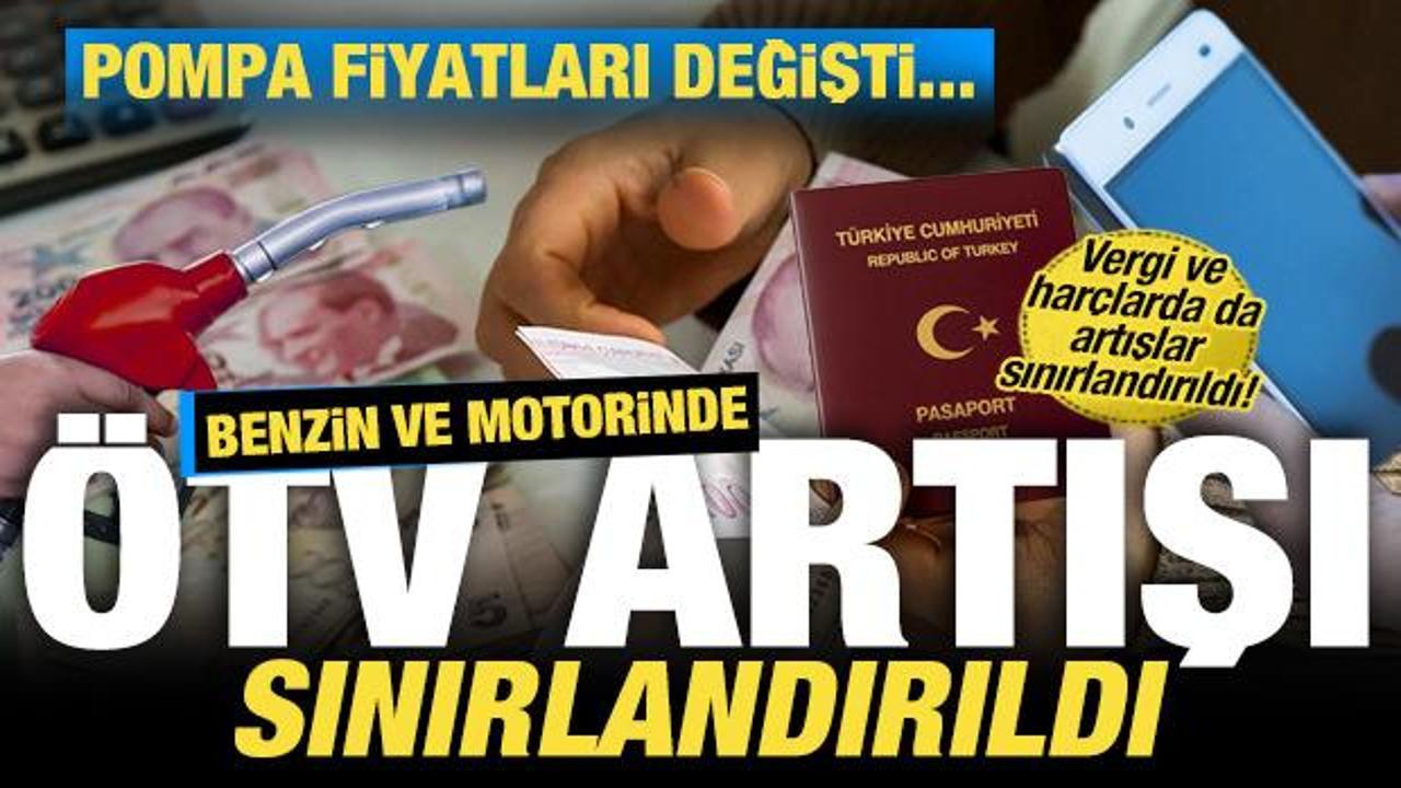 Son dakika: Motorin ve benzinde &Ouml;TV artışı sınırlandırıldı! Pompa fiyatları değişti...