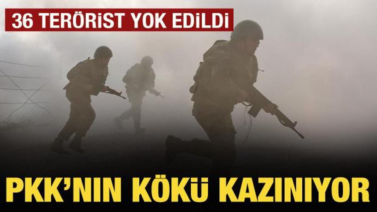 Son Dakika: PKK'ya &ccedil;ok ağır darbe! 36 ter&ouml;rist etkisiz