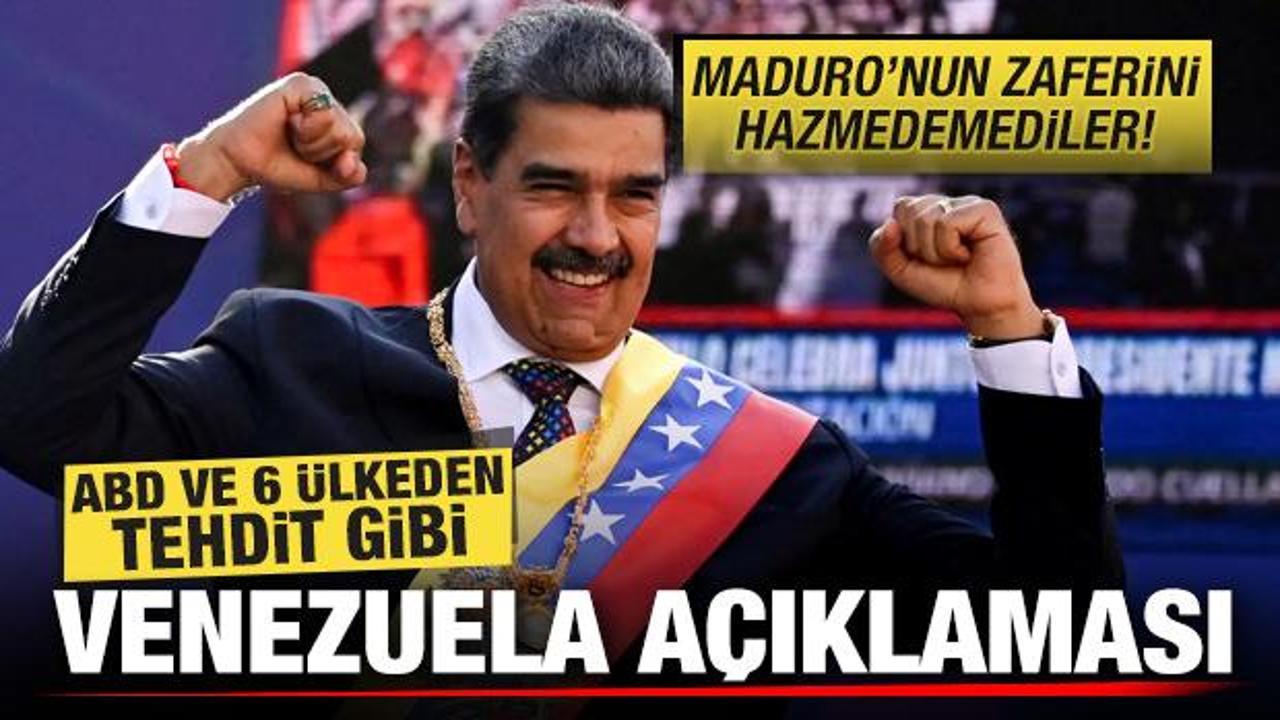 ABD ve 6 ülkeden tehdit gibi Venezuela açıklaması! Maduro'nun zaferini hazmedemediler