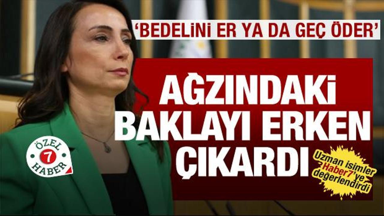 DEM Partili Tülay Hatimoğulları ağzındaki baklayı erken çıkardı! 