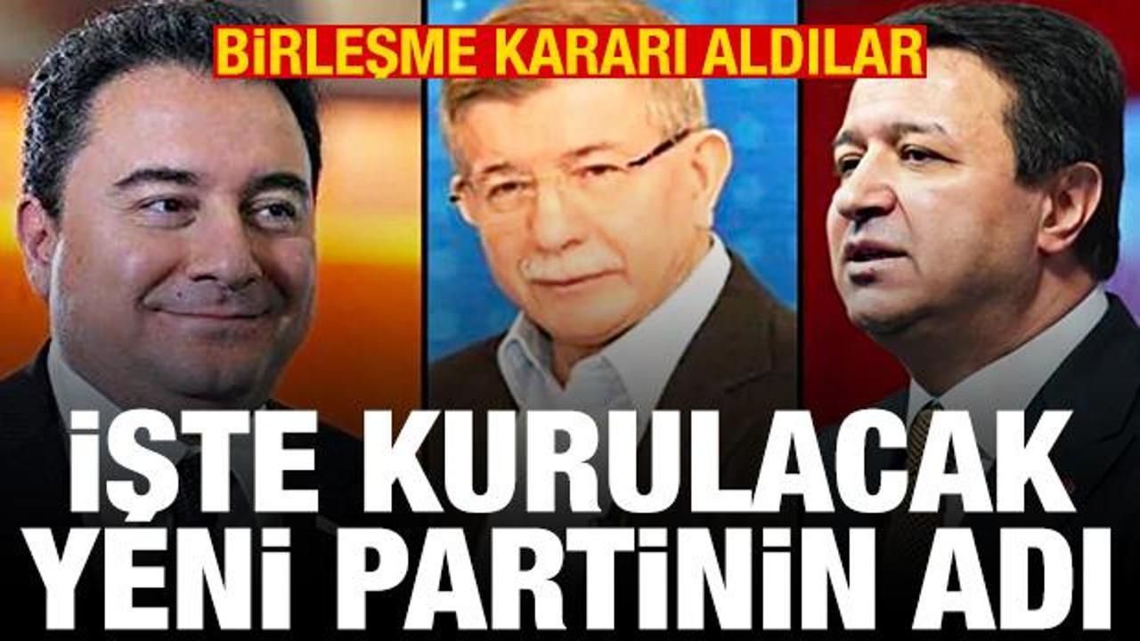 Gelecek, Saadet ve DEVA'dan birleşme kararı: Kurulan yeni grubun adı belli oldu