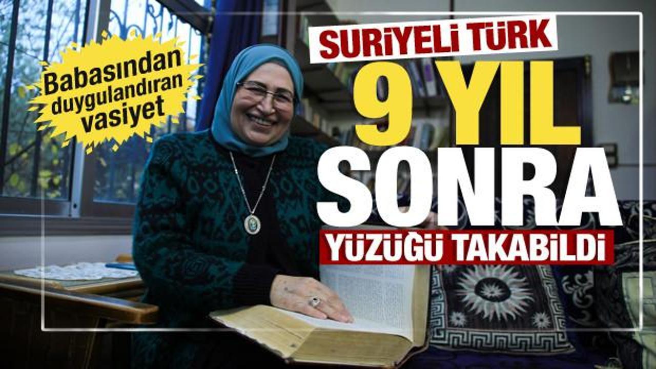 Suriyeli T&uuml;rk, 9 yıl sakladığı ay yıldız işlemeli y&uuml;z&uuml;ğ&uuml;n&uuml; Esed'in devrilmesiyle takabildi