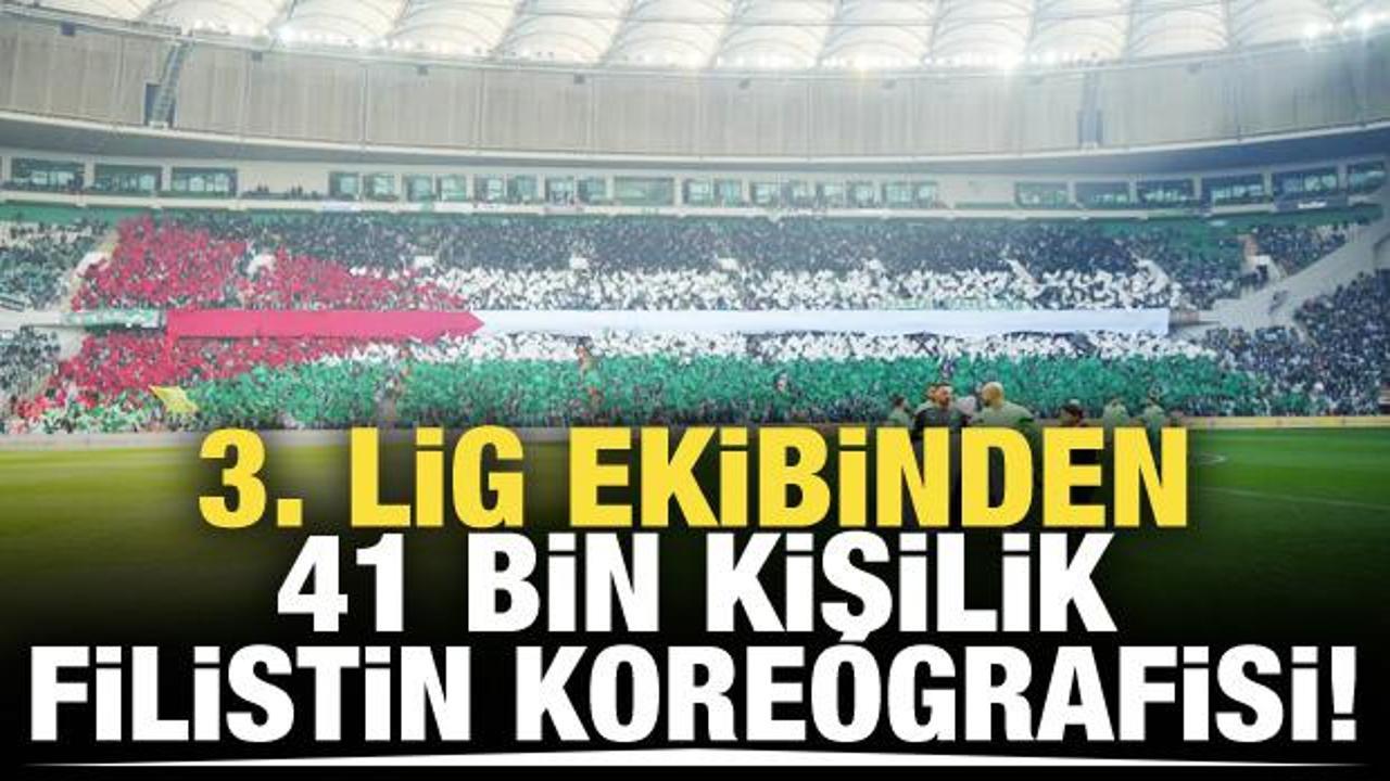 3. Lig ekibinden 41 bin kişilik Filistin koreografisi!