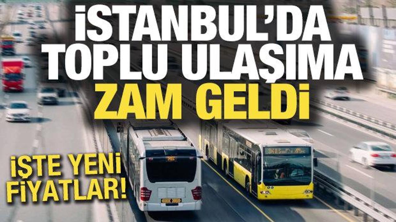 İstanbul'da toplu ulaşım &uuml;cretlerine y&uuml;zde 35 zam geldi