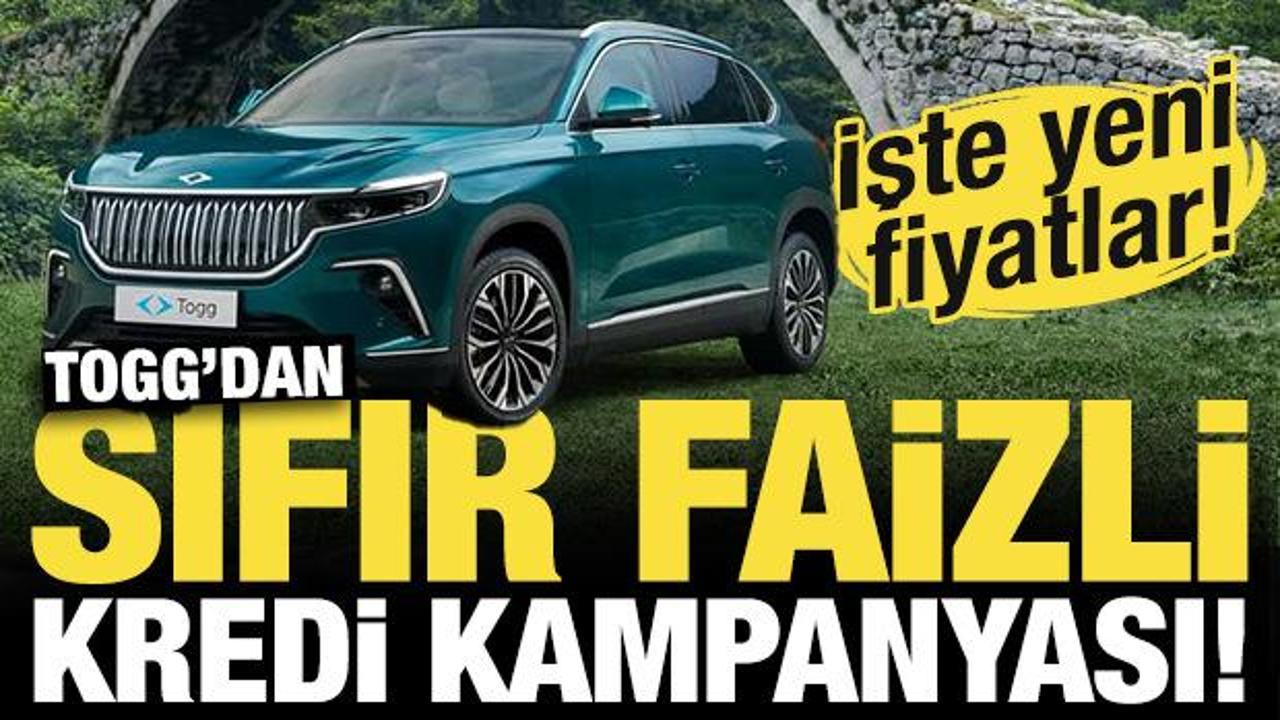 Togg'dan faizsiz kredi ve dev taksit seçeneği
