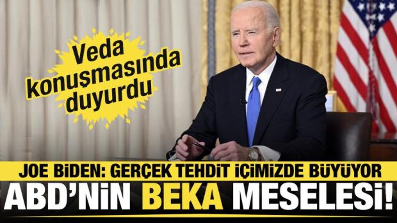 Ulusa veda konuşması yapan Joe Biden uyardı: Amerika'da yeni bir oligarşi doğuyor