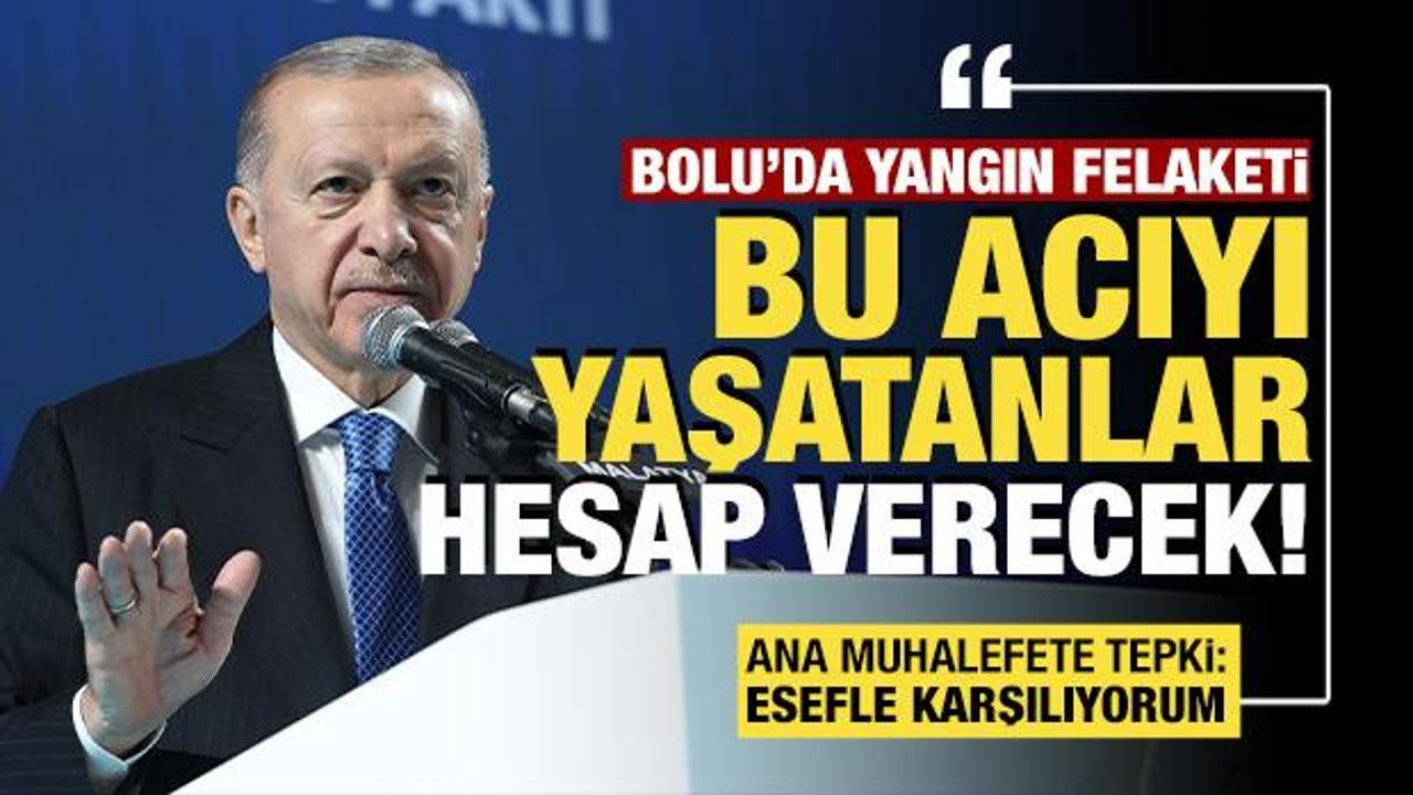Cumhurbaşkanı Erdoğan'dan Bolu'daki yangına ilişkin açıklama: Hesap verecekler