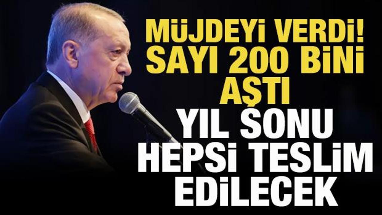 Erdoğan: 2024 yılı sonu itibariyle konutların yüzde 45'i tamamladı