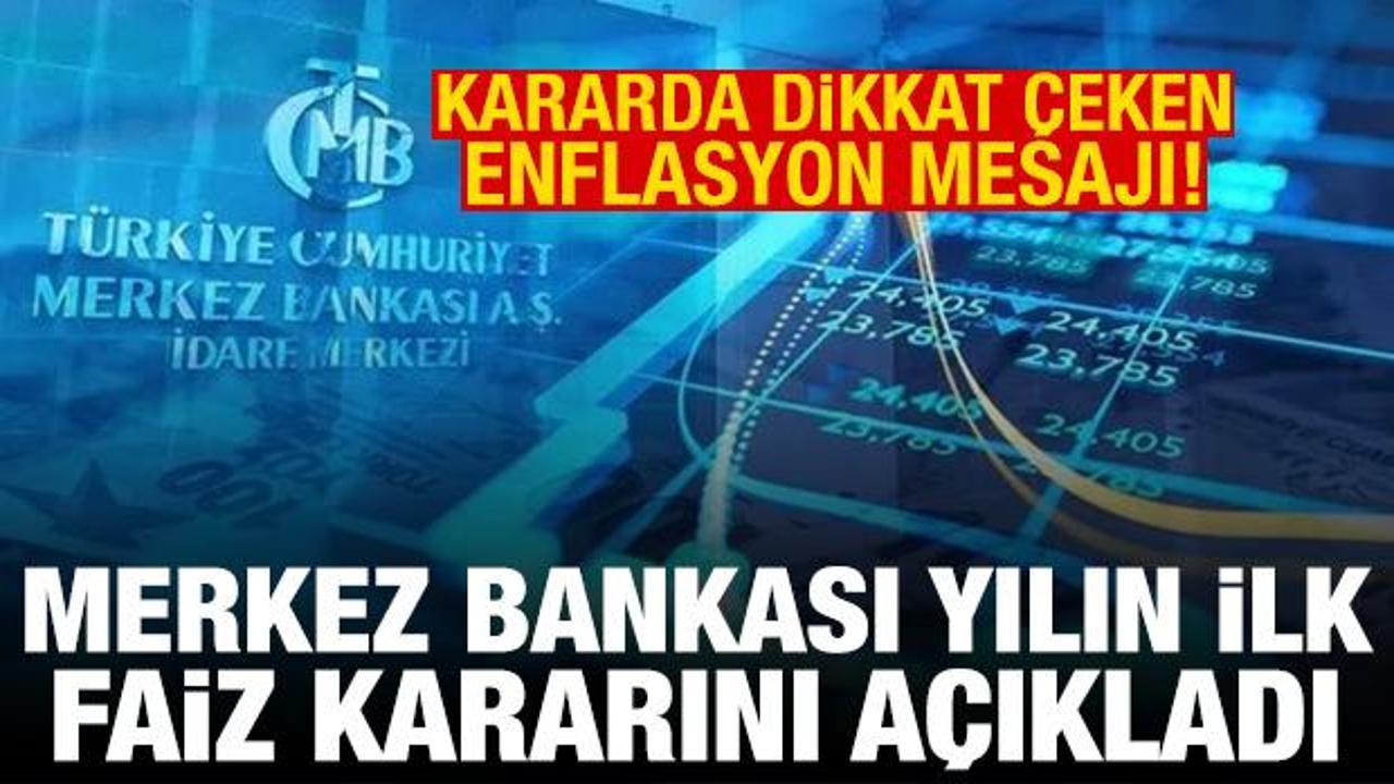 Merkez Bankası'ndan 2025'in ilk faiz kararı! Kararda enflasyon mesajı