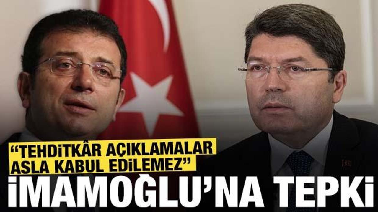 Son dakika! Bakan Tunç'tan İmamoğlu'na tepki: Kimse mahkemelere talimat veremez