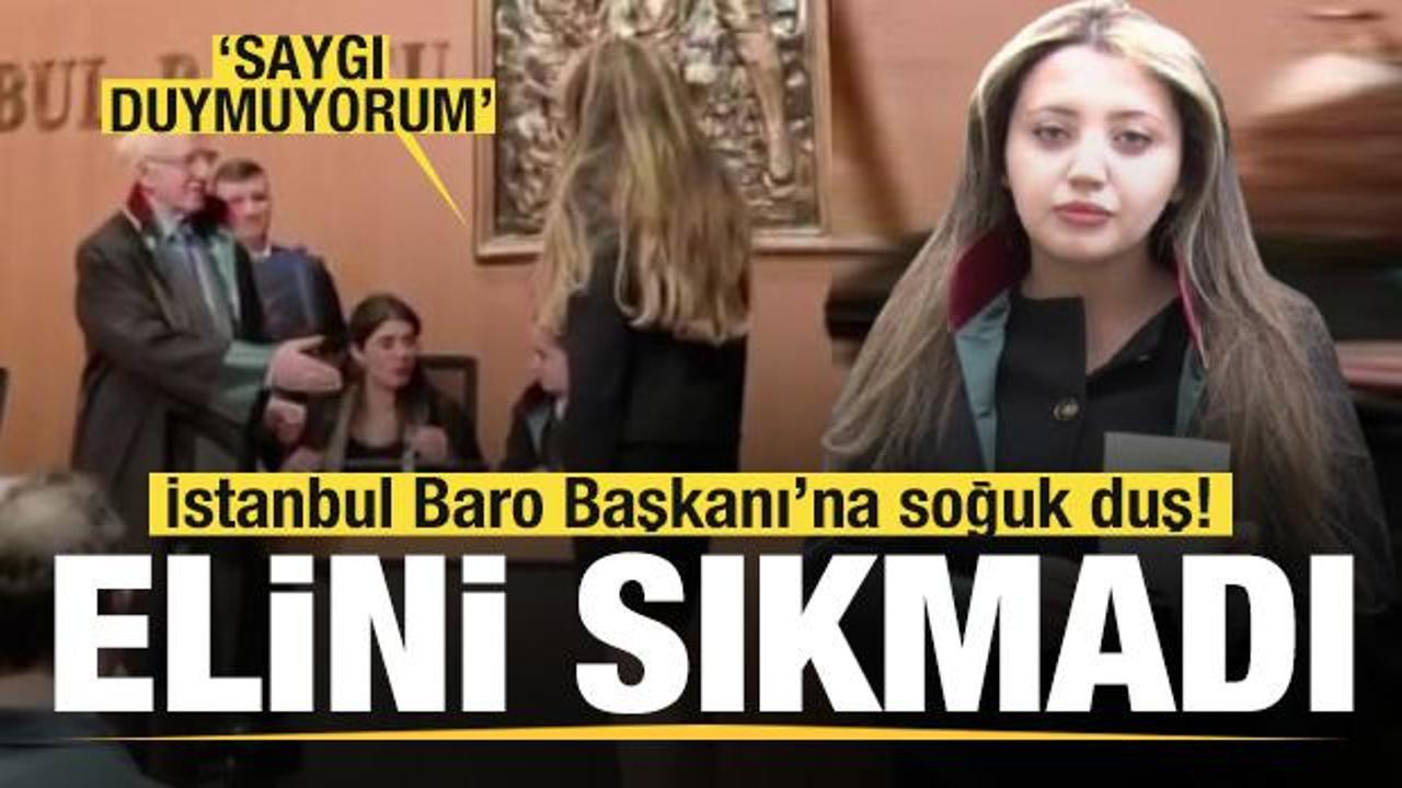 İstanbul Baro Başkanı İbrahim Kaboğlu'na soğuk duş! Avukat &Uuml;lgenay Karakuş elini sıkmadı