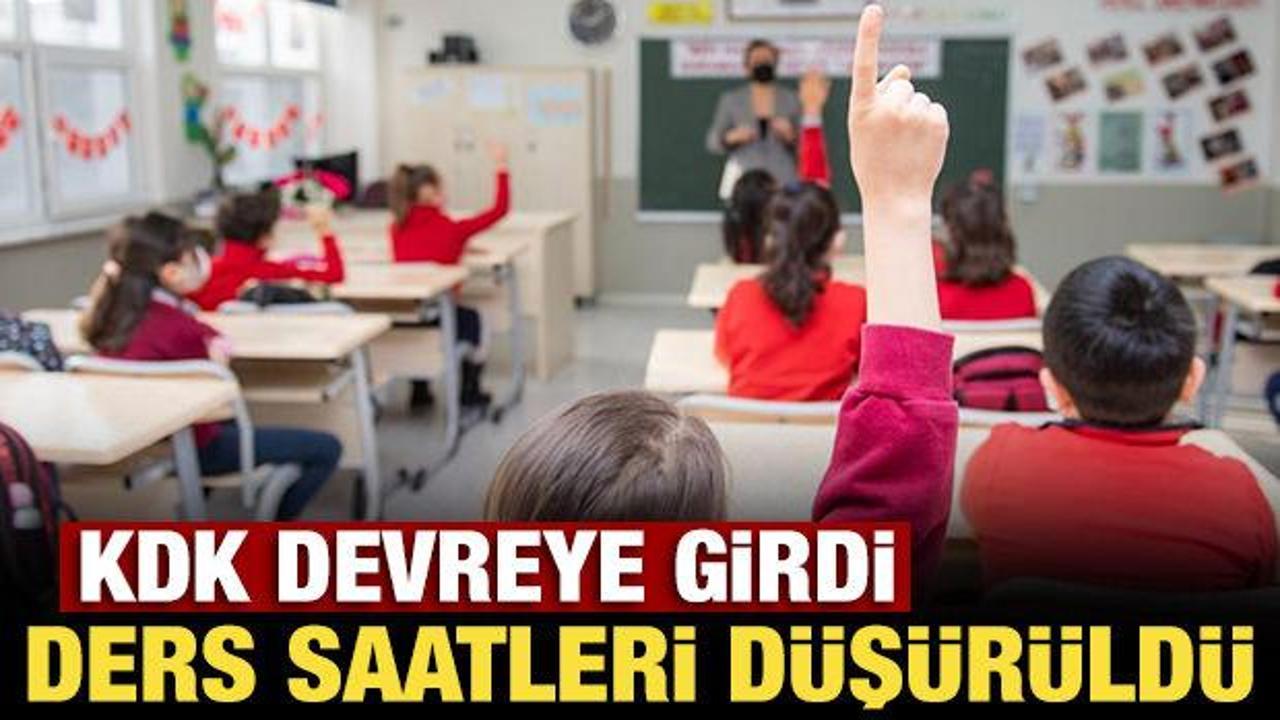 KDK devreye girdi: Okuldaki ders saatleri 35 dakikaya düşürüldü