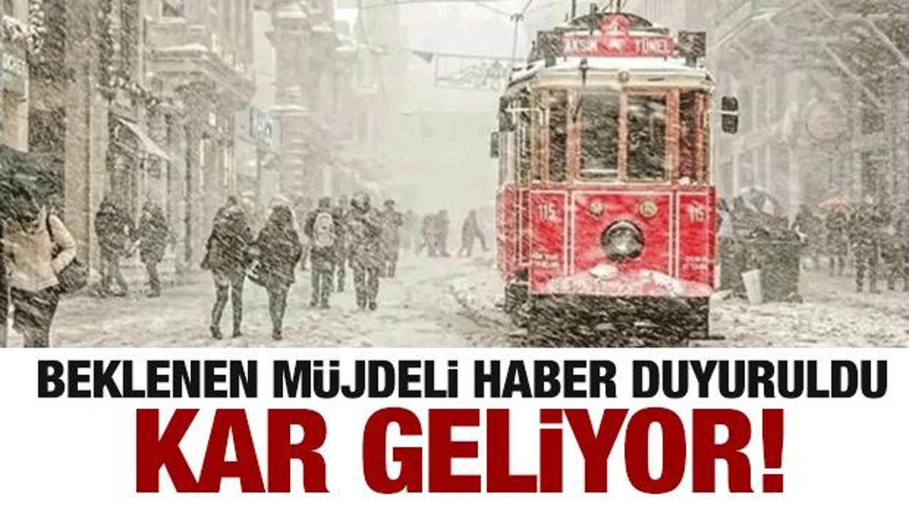 Lapa lapa kar geliyor! Beklenen m&uuml;jde verildi...İstanbul da buz kesecek