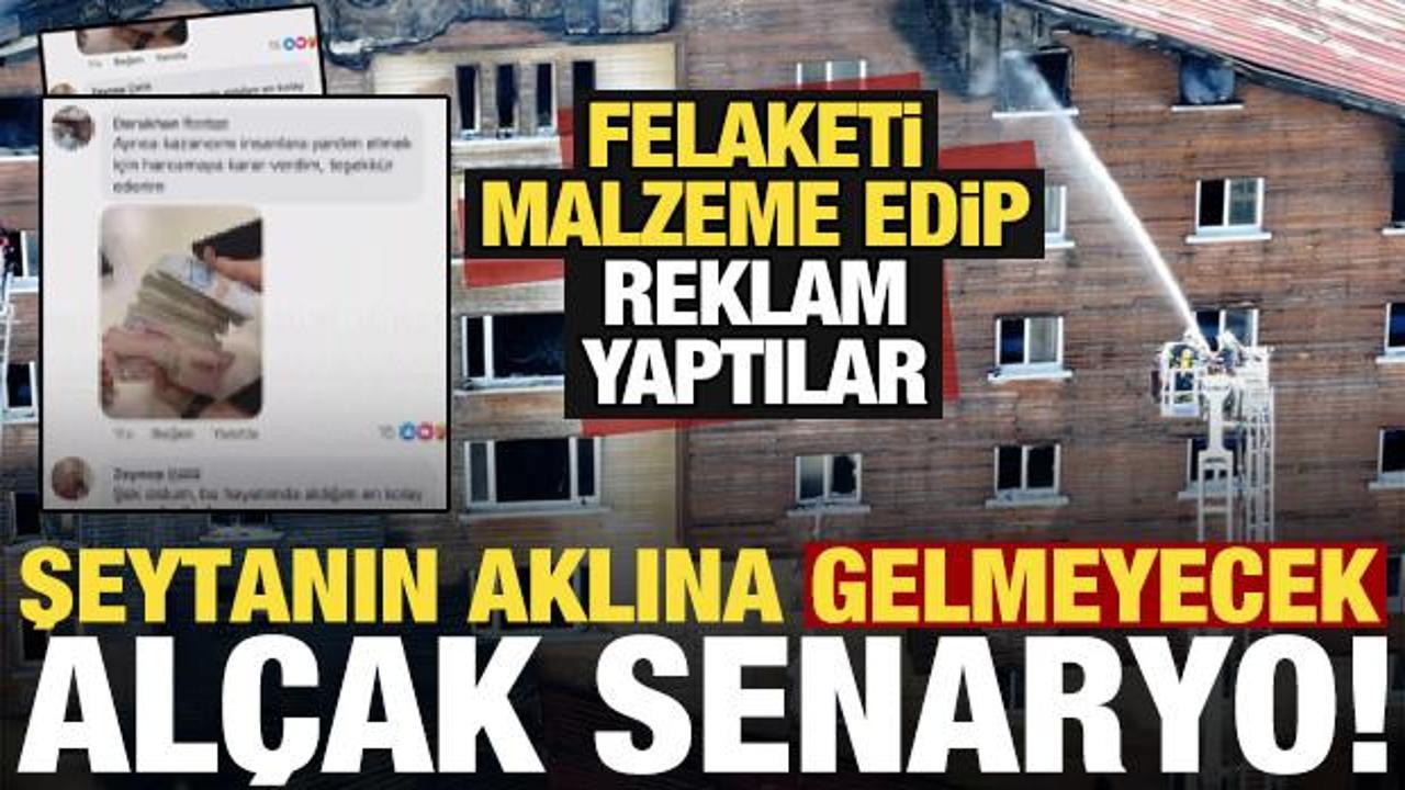 Şeytanın aklına gelmeyecek al&ccedil;ak senaryo! Bolu'daki felaketi malzeme edip reklam yaptılar