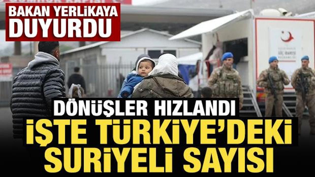 Son Dakika: Bakan Yerlikaya, T&uuml;rkiye'deki Suriyeli sayısını a&ccedil;ıkladı