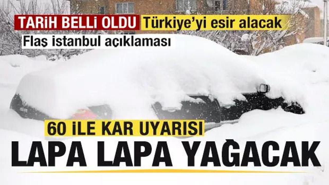 60 ile lapa lapa kar yağacak! AKOM'dan İstanbul uyarısı! Yoğun kar T&uuml;rkiye'yi esir alacak!