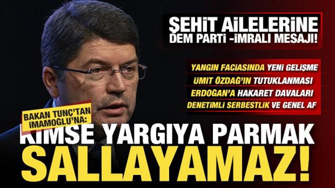 Bakan Yılmaz Tun&ccedil;'tan son dakika DEM Parti-İmralı a&ccedil;ıklaması! İmamoğlu'na &ccedil;ok sert tepki