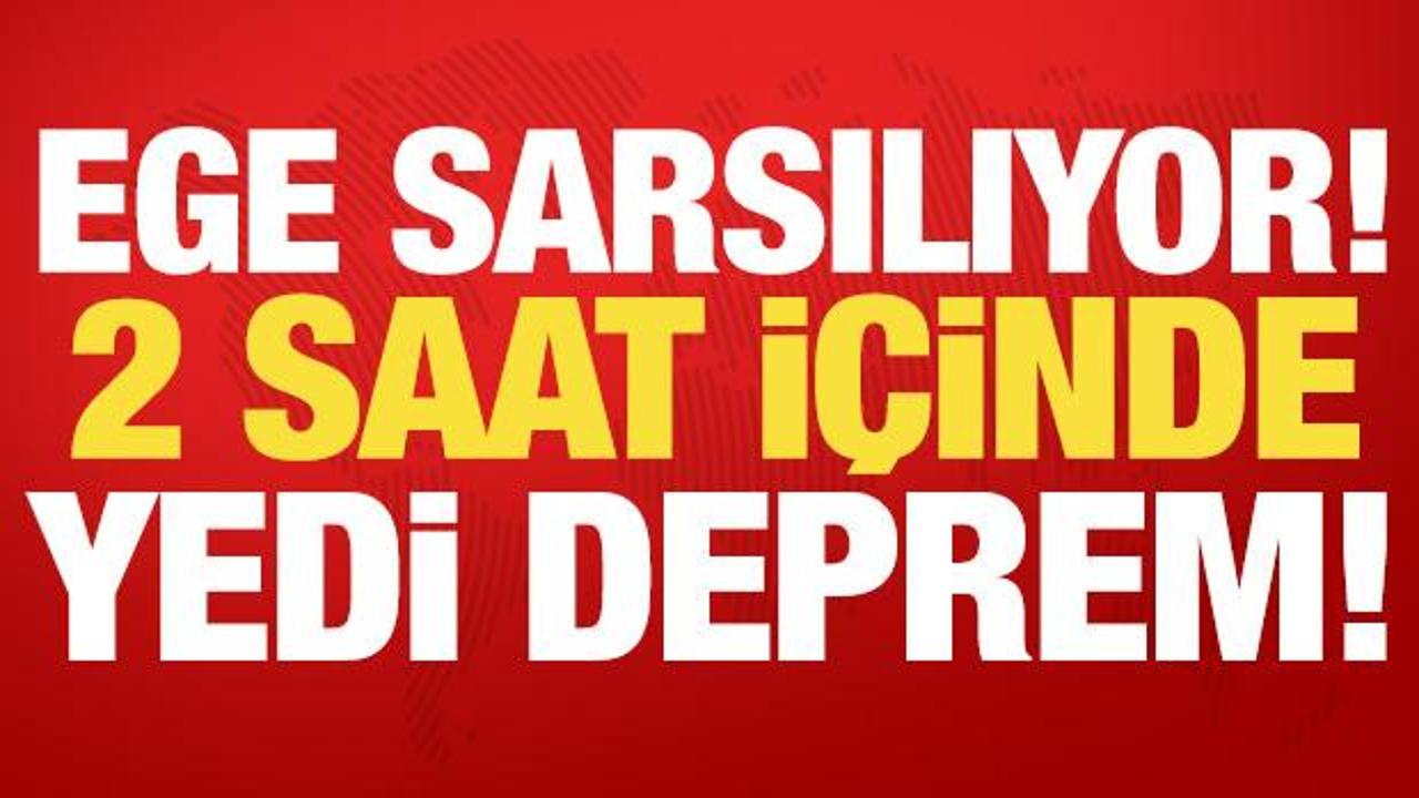 Ege Denizi'nde iki saat içinde 7 deprem