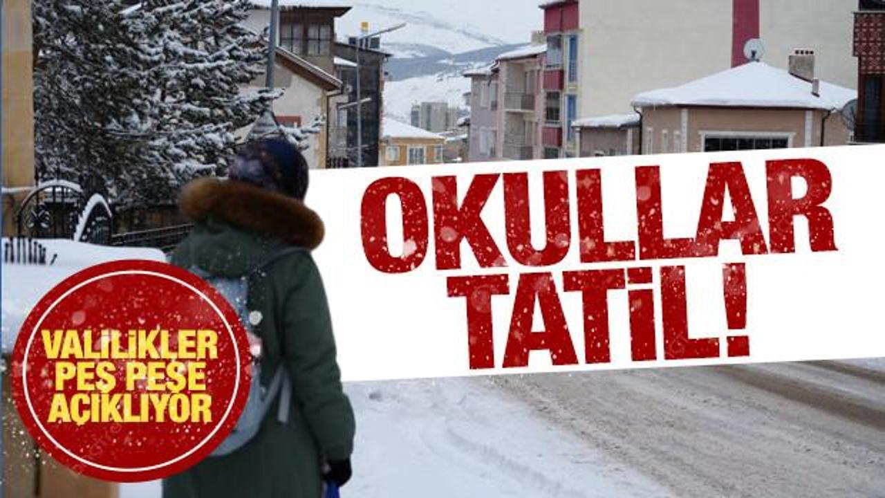 &Ccedil;ok sayıda ilde okullara kar tatili! Valiliklerden a&ccedil;ıklama