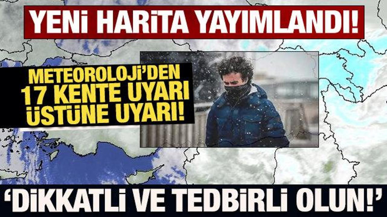 Meteoroloji'den uyarı &uuml;st&uuml;ne uyarı: 17 kentte sarı alarm!