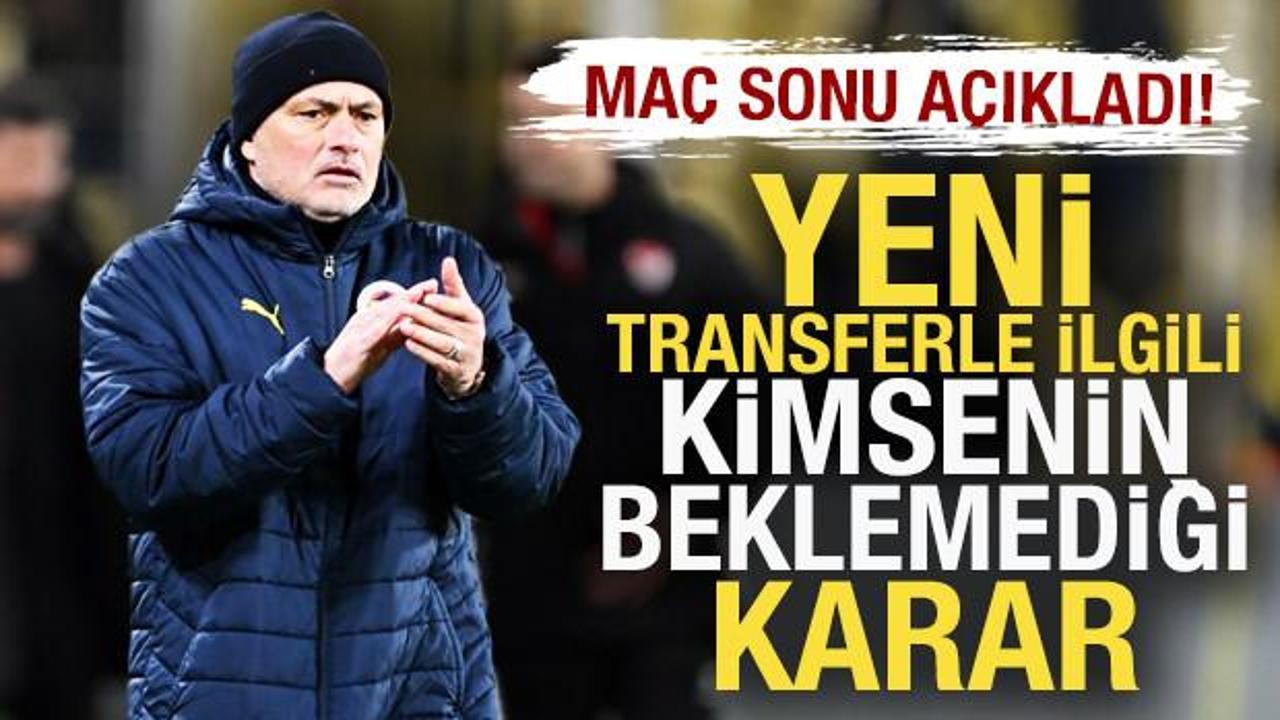 Mourinho a&ccedil;ıkladı! Fenerbah&ccedil;e'de yeni transfer ile ilgili flaş karar