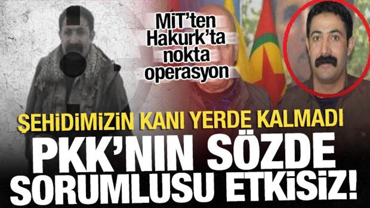 Şehidin kanı yerde kalmadı: PKK'nın sözde sorumlusu etkisiz hale getirildi!