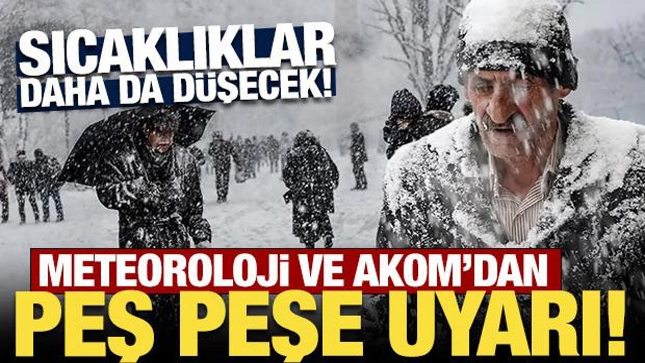 Son Dakika... Meteoroloji ve AKOM'dan kar uyarısı: G&uuml;nlerce s&uuml;recek!