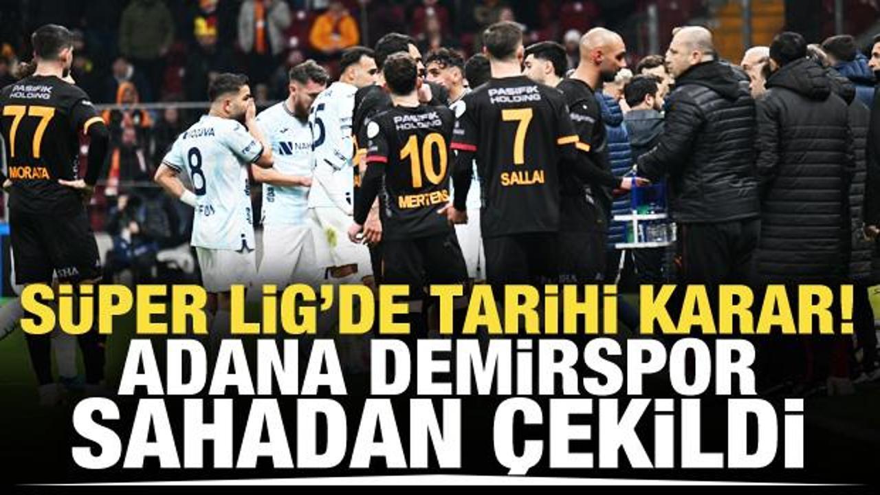 Süper Lig'de flaş olay! Adana Demirspor sahadan çekildi