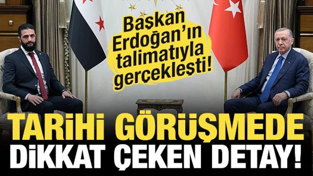 Tarihi g&ouml;r&uuml;şmede dikkat &ccedil;eken detay! Cumhurbaşkanı Erdoğan'ın talimatıyla ger&ccedil;ekleşti...