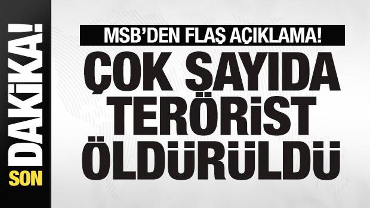 MSB'den son dakika açıklaması! Çok sayıda terörist öldürüldü