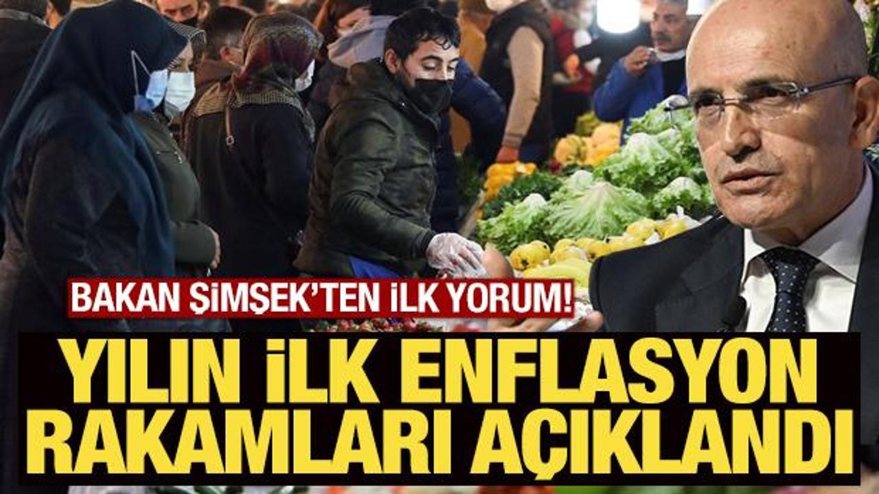 Yılın ilk enflasyon rakamları a&ccedil;ıklandı! Bakan Şimşek'ten ilk yorum