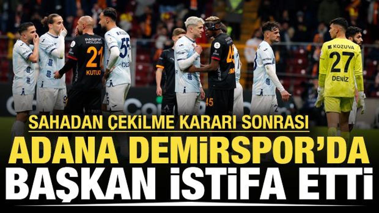 Adana Demirspor'da flaş ayrılık! Başkan istifa etti