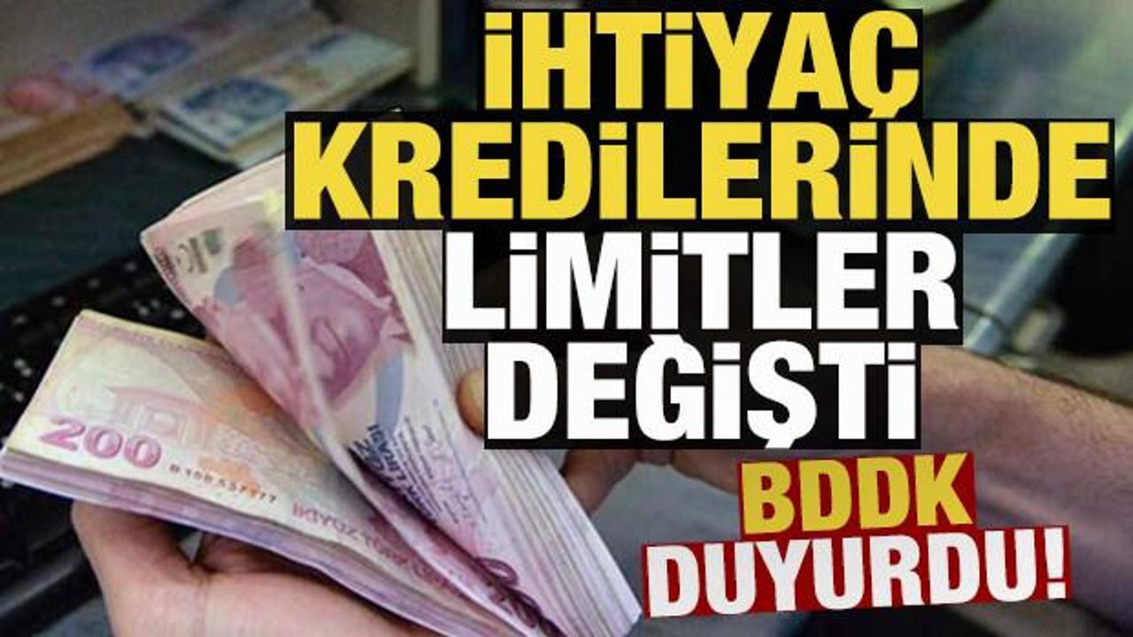 BDDK, ihtiyaç kredilerinde limitleri yükseltti