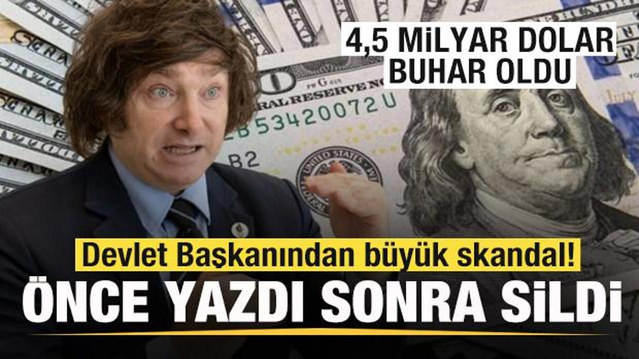 B&uuml;y&uuml;k skandal! Devlet Başkanı &ouml;nce yazdı sonra sildi! 4,5 milyar dolar buhar oldu