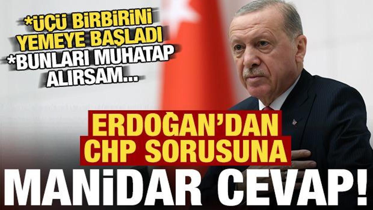 Erdoğan'dan CHP'ye manidar cevap: 3 kişi birbirini yemeye başladı