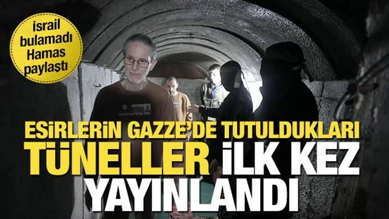 İsrail'in çözemediği labirent! Kassam rehinelerin tutulduğu tünelleri ilk kez paylaştı