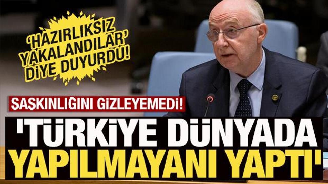 Şaşkınlığını gizleyemedi: 'T&uuml;rkiye, d&uuml;nyada yapılmayanı yaptı'