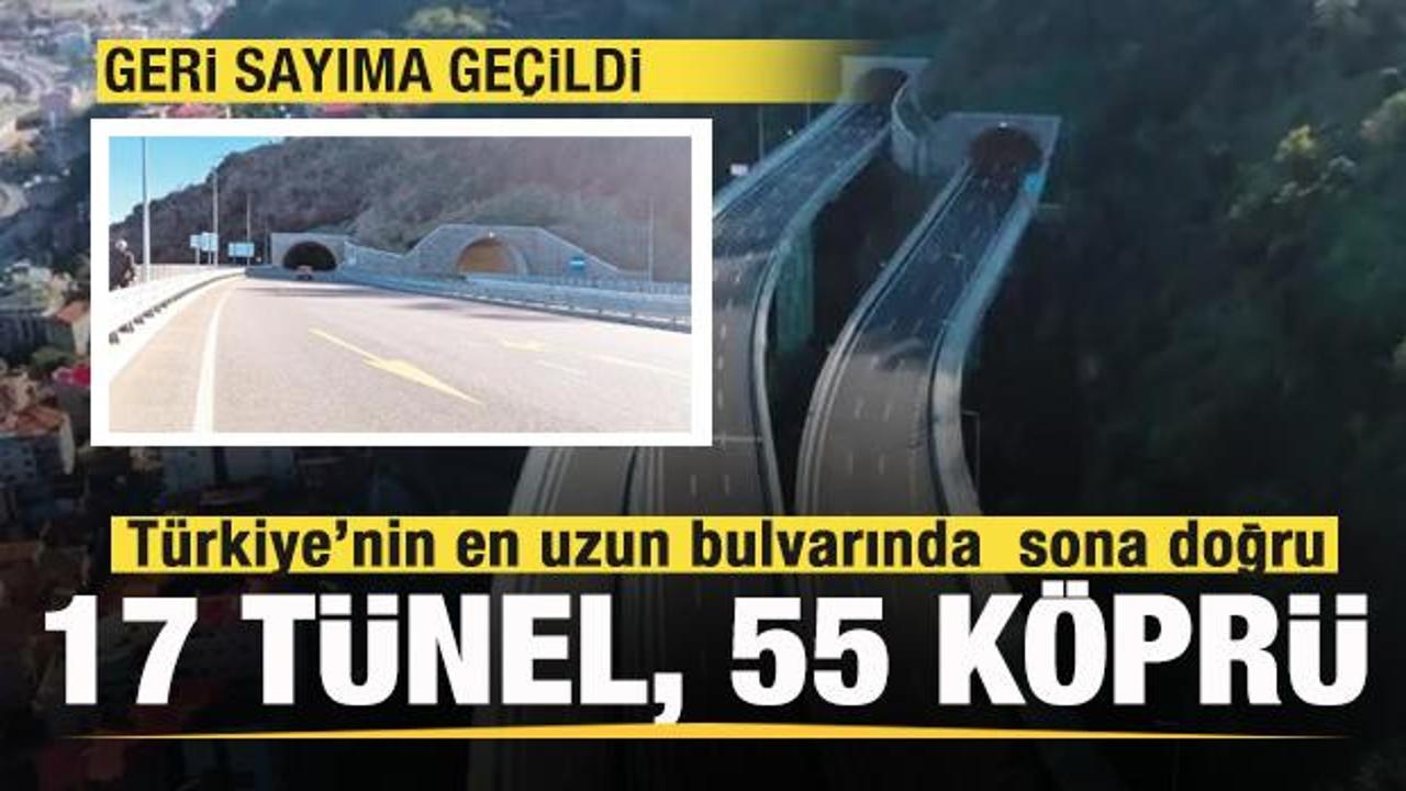 Türkiye’nin en uzun bulvarında geri sayım! 17 tünel, 55 köprü...