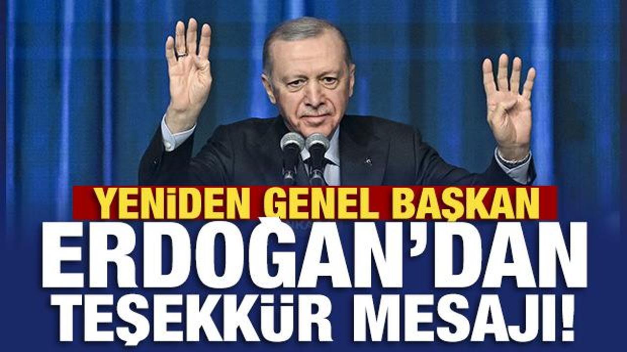 AK Parti'de kongre heyecanı! Erdoğan'dan teşekk&uuml;r konuşması
