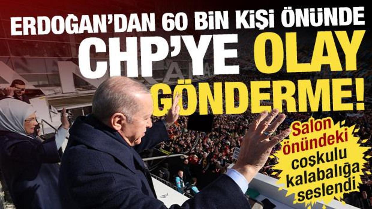 Ankara'da coşkulu kalabalık! Erdoğan kongre öncesi seslendi: CHP'ye olay gönderme!