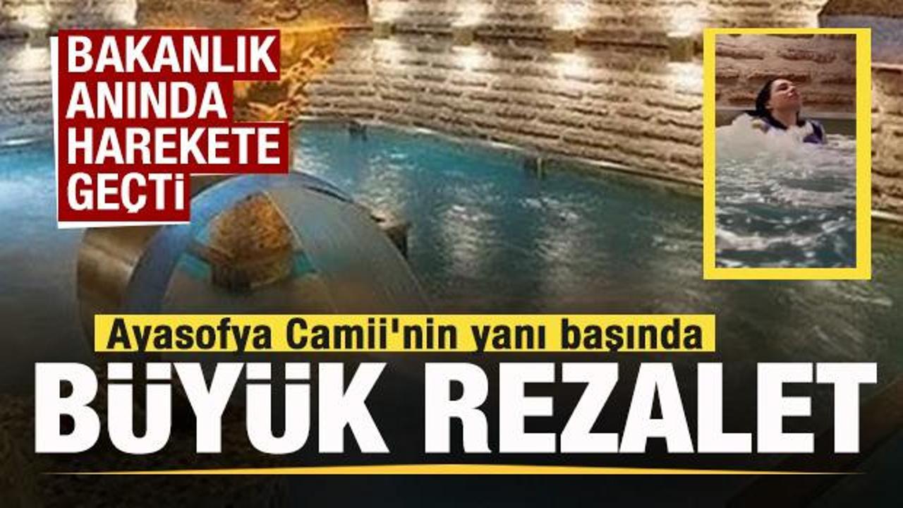 Ayasofya Camii'nin yanı başında tepki çeken olay! Bakanlık anında harekete geçti