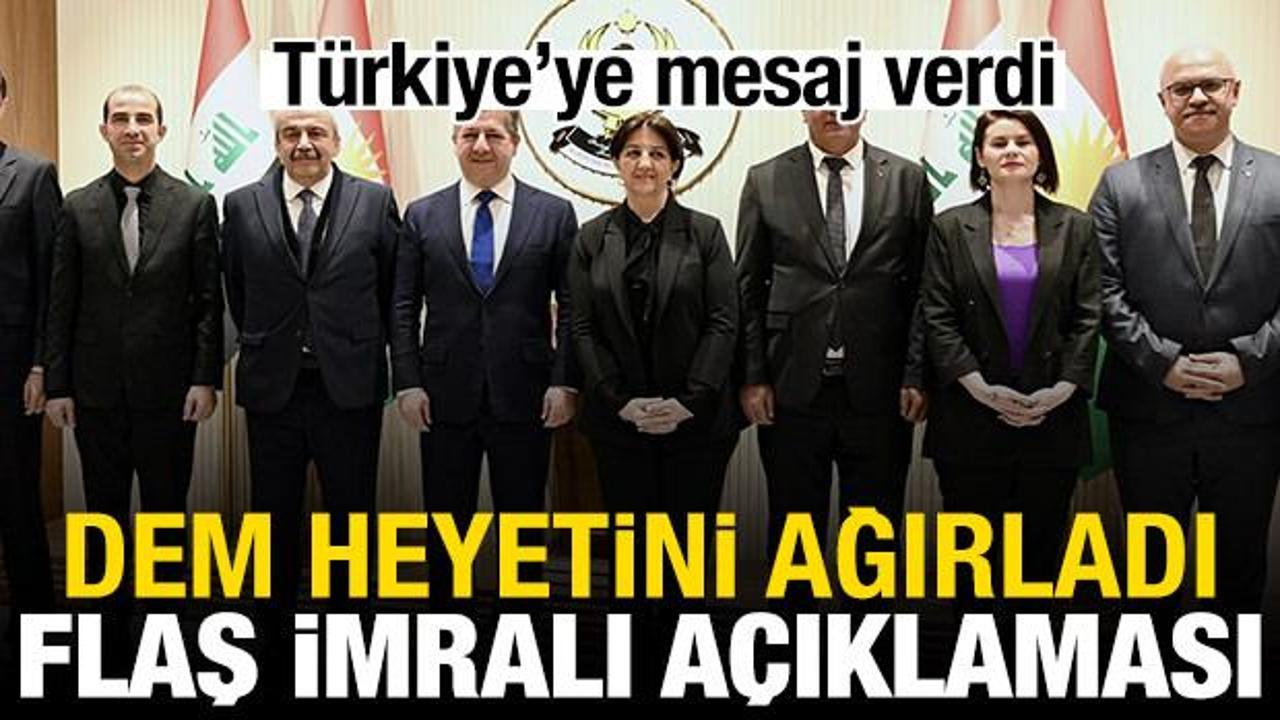 DEM heyeti IKBY'de! Mesrur Barzani'den İmralı açıklaması