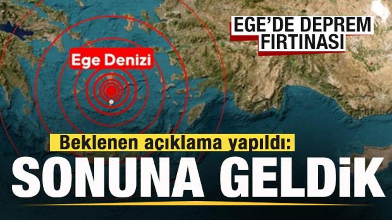 Ege'de peş peşe depremler! Prof. Dr. Sözbilir: Sonuna geldik