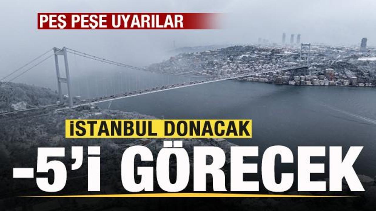 İstanbul&rsquo;da kar yağışı şiddetini artırdı! Eksi 5'i g&ouml;recek! AKOM'dan flaş a&ccedil;ıklama!